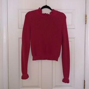 Pink long sleeve knit sweater